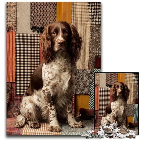 Puzzle 1000 Teile für Erwachsene Happy Dog Kartonpuzzle Lernspiele Stressabbau, Heimdekorationsspielzeug für 14-Jährige 26X38CM von JIANGENNF