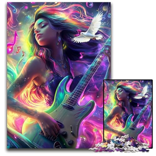 Puzzle 1000 Teile für Erwachsene Mädchen spielt Gitarre Holzpuzzle Spiele Spielzeug Geschenk, einzigartige Geburtstags- und Geschenkideen für Kinder ab 14 Jahren 50X75CM Puzzle 1000 Teile für Erwachsene Mädchen spielt Gitarre Holzpuzzle Spiele Spielzeug Geschenk, einzigartige Geburtstags- und Geschenkideen für Kinder ab 14 Jahren 50X75CM von JIANGENNF