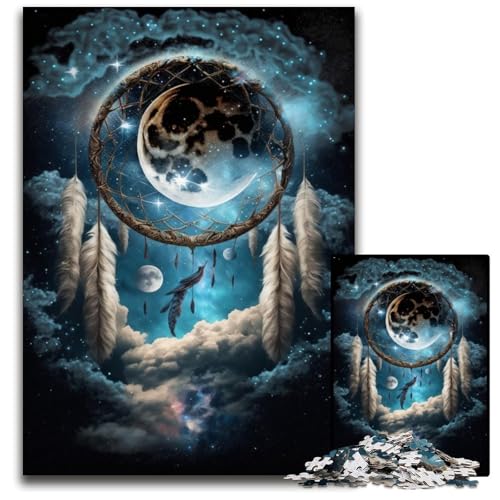 Puzzle 1000 Teile für Erwachsene Magischer Traumfänger Schwierige Puzzles für Erwachsene Interaktives Familienspiel, Gehirnherausforderung, Lernspielzeug 50x75cm/19,68x29,52 Zoll von JIANGENNF