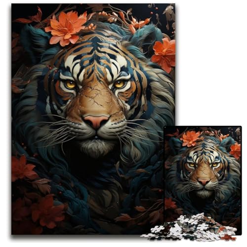 Puzzle 1000 Teile für Erwachsene Mystic Tiger Papppuzzles für Reiseliebhaber und Paare, anspruchsvolles Spielzeug 26x38cm/10,23x14,96 Zoll von JIANGENNF