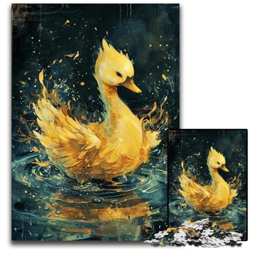 Puzzle 1000 Teile für Erwachsene Niedlicher Kleiner gelber Schwan Puzzles für Erwachsene für Feiertage, Geburtstage und Familienspieleabende 26x38cm/10,23x14,96 Zoll Puzzle 1000 Teile für Erwachsene Niedlicher Kleiner gelber Schwan Puzzles für Erwachsene für Feiertage, Geburtstage und Familienspieleabende 26x38cm/10,23x14,96 Zoll von JIANGENNF