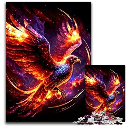 Puzzle 1000 Teile für Erwachsene Phoenix-Puzzle aus Pappe, perfekt für Halloween, Weihnachten, Geburtstagsgeschenk, 26x38cm/10,23x14,96 Zoll von JIANGENNF