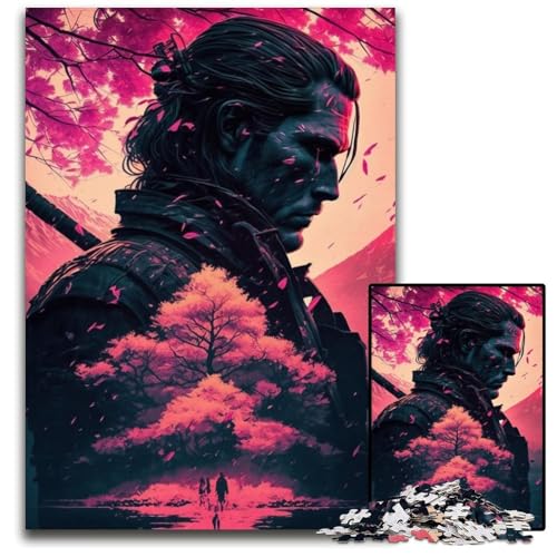 Puzzle 1000 Teile für Erwachsene Sakura-Krieger Holzpuzzles für Reiseliebhaber und Paare, anspruchsvolles Spielzeug 50x75cm/19,68x29,52 Zoll von JIANGENNF