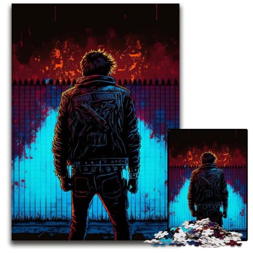 Puzzle 1000 Teile für Erwachsene Street Punk Puzzles für Erwachsene Denksportaufgabe, Spiel für Erwachsene, interaktive Familienaktivität 26x38cm/10,23x14,96 Zoll von JIANGENNF