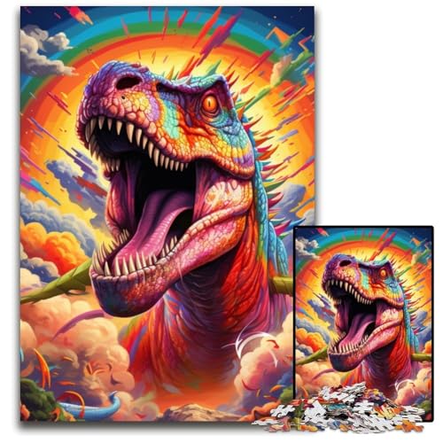 Puzzle 1000 Teile für Erwachsene Tyrannosaurus-Puzzles für Erwachsene Herausforderndes Denkspiel für Teenager, Familienspaß Interaktives Spiel 26x38cm/10,23x14,96 Zoll von JIANGENNF