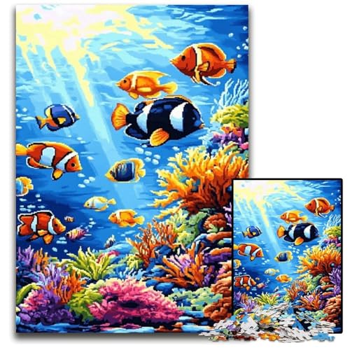 Puzzle 1000 Teile für Erwachsene Unterwasserwelt-Puzzle, anspruchsvolles Denkspiel für Teenager, Spaß für den Familienspielabend, 50x75cm Puzzle 1000 Teile für Erwachsene Unterwasserwelt-Puzzle, anspruchsvolles Denkspiel für Teenager, Spaß für den Familienspielabend, 50x75cm von JIANGENNF