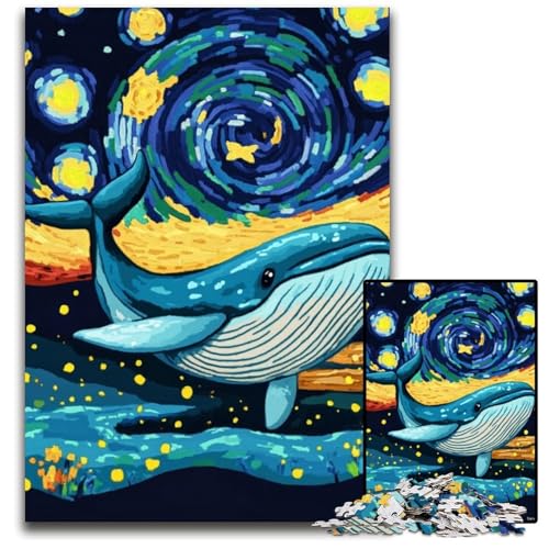 Puzzle 1000 Teile für Erwachsene Wale im Nachthimmel Holzpuzzle Lernspiele Stressabbau, Heimdekorationsspielzeug für 14-Jährige 50X75CM Puzzle 1000 Teile für Erwachsene Wale im Nachthimmel Holzpuzzle Lernspiele Stressabbau, Heimdekorationsspielzeug für 14-Jährige 50X75CM von JIANGENNF