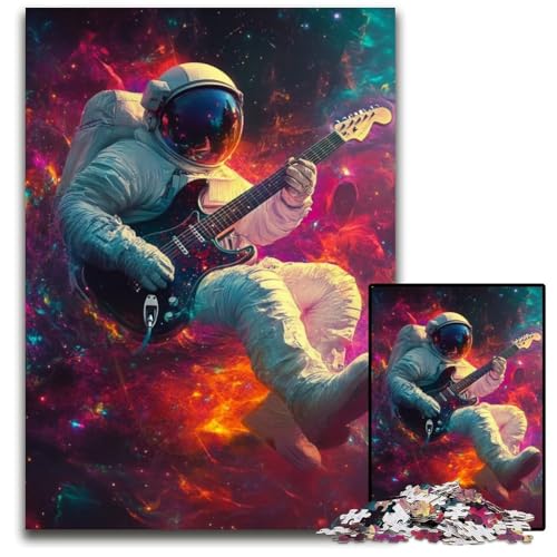 Puzzle 1000 Teile für Erwachsene oder Familien, Astronaut spielt Gitarre, Karton-Puzzle, DIY-Heimdekoration, Denksportspiel für Teenager, 26x38cm Puzzle 1000 Teile für Erwachsene oder Familien, Astronaut spielt Gitarre, Karton-Puzzle, DIY-Heimdekoration, Denksportspiel für Teenager, 26x38cm von JIANGENNF