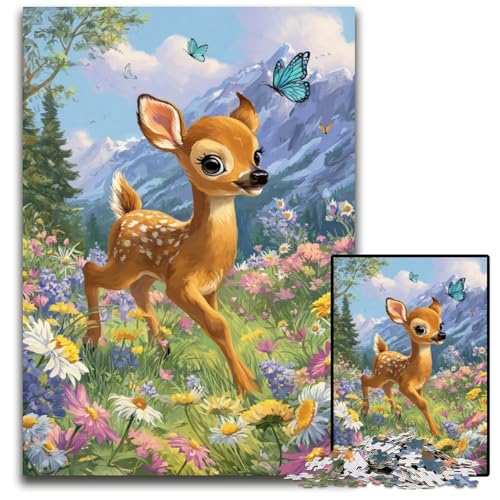 Puzzle 1000 Teile für Erwachsene oder Familien, Blumen, Sikahirsch, Holzpuzzle, pädagogisches Denkspiel, künstlerische Heim- und Bürodekoration, ab 14 Jahren, 50x75cm Puzzle 1000 Teile für Erwachsene oder Familien, Blumen, Sikahirsch, Holzpuzzle, pädagogisches Denkspiel, künstlerische Heim- und Bürodekoration, ab 14 Jahren, 50x75cm von JIANGENNF