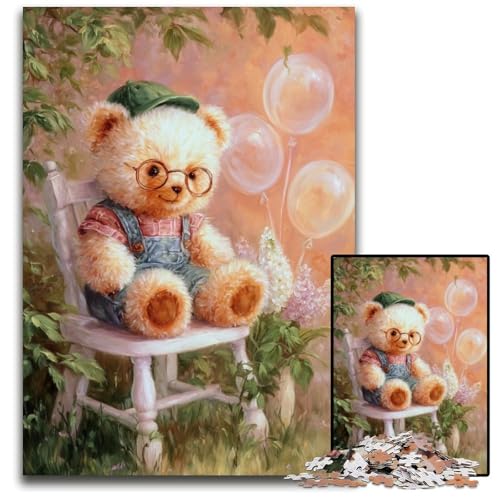 Puzzle 1000 Teile für Erwachsene oder Familien, Cartoon-Teddybär, Kartonpuzzle, Lernspiele, DIY-Spielzeug, Geburtstagsgeschenk, Geschenke für 14-Jährige, 26x38cm Puzzle 1000 Teile für Erwachsene oder Familien, Cartoon-Teddybär, Kartonpuzzle, Lernspiele, DIY-Spielzeug, Geburtstagsgeschenk, Geschenke für 14-Jährige, 26x38cm von JIANGENNF