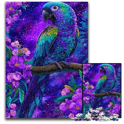 Puzzle 1000 Teile für Erwachsene oder Familien, Fantasie-Papagei-Puzzle für Kinder ab 14 Jahren, Heimdekoration, Geschenk von Kunstwerken, 50x75cm von JIANGENNF