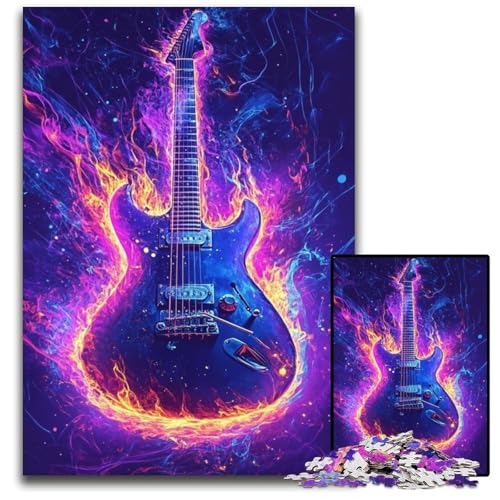 Puzzle 1000 Teile für Erwachsene oder Familien, Galaxy-Gitarre, Holzpuzzle, Spielspielzeug, einzigartige Heimdekoration und Geschenke für Kinder ab 14 Jahren, 50x75cm Puzzle 1000 Teile für Erwachsene oder Familien, Galaxy-Gitarre, Holzpuzzle, Spielspielzeug, einzigartige Heimdekoration und Geschenke für Kinder ab 14 Jahren, 50x75cm von JIANGENNF