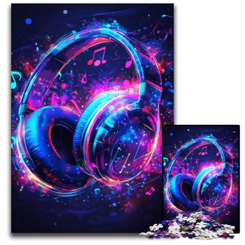 Puzzle 1000 Teile für Erwachsene oder Familien, Galaxy-Kopfhörer, Karton-Puzzle, Spielspielzeug, einzigartige Heimdekoration und Geschenke für Kinder ab 14 Jahren, 26x38cm Puzzle 1000 Teile für Erwachsene oder Familien, Galaxy-Kopfhörer, Karton-Puzzle, Spielspielzeug, einzigartige Heimdekoration und Geschenke für Kinder ab 14 Jahren, 26x38cm von JIANGENNF