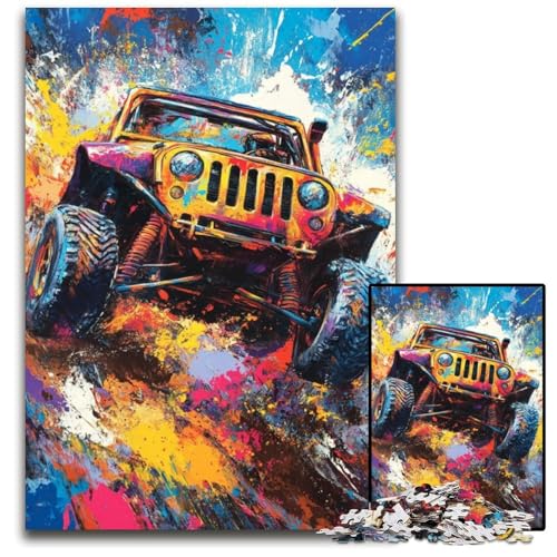 Puzzle 1000 Teile für Erwachsene oder Familien, Geländefahrzeuge, Holzpuzzle, dekomprimierendes intellektuelles Lernspielzeug, gutes Geschenk für Erwachsene und Jugendliche, 50x75cm Puzzle 1000 Teile für Erwachsene oder Familien, Geländefahrzeuge, Holzpuzzle, dekomprimierendes intellektuelles Lernspielzeug, gutes Geschenk für Erwachsene und Jugendliche, 50x75cm von JIANGENNF