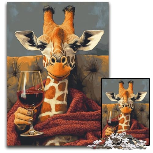 Puzzle 1000 Teile für Erwachsene oder Familien, Giraffe auf dem Sofa, Kartonpuzzle, Lernspiele, DIY-Spielzeug, Geburtstagsgeschenk, Geschenke für 14-Jährige, 26x38cm Puzzle 1000 Teile für Erwachsene oder Familien, Giraffe auf dem Sofa, Kartonpuzzle, Lernspiele, DIY-Spielzeug, Geburtstagsgeschenk, Geschenke für 14-Jährige, 26x38cm von JIANGENNF
