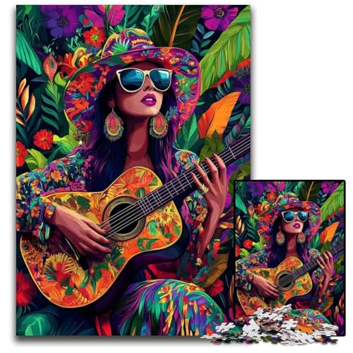 Puzzle 1000 Teile für Erwachsene oder Familien, Gitarre spielendes Papppuzzle, dekomprimierendes intellektuelles Lernspielzeug, gutes Geschenk für Erwachsene und Teenager, 26x38cm Puzzle 1000 Teile für Erwachsene oder Familien, Gitarre spielendes Papppuzzle, dekomprimierendes intellektuelles Lernspielzeug, gutes Geschenk für Erwachsene und Teenager, 26x38cm von JIANGENNF