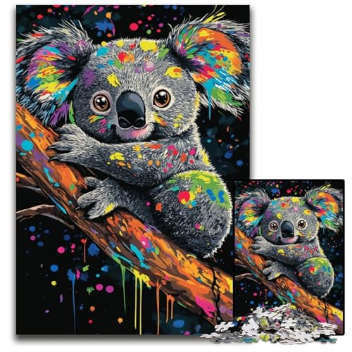 Puzzle 1000 Teile für Erwachsene oder Familien, Graffiti-Koala, Holzpuzzle, DIY-Heimdekoration, Denkspiel für Teenager, 50x75cm Puzzle 1000 Teile für Erwachsene oder Familien, Graffiti-Koala, Holzpuzzle, DIY-Heimdekoration, Denkspiel für Teenager, 50x75cm von JIANGENNF