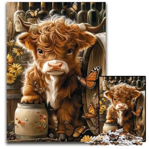 Puzzle 1000 Teile für Erwachsene oder Familien, Highland Cow, Holzpuzzle, Lernspiele, DIY-Spielzeug, Geburtstagsgeschenk, Geschenke für 14-Jährige, 50x75cm Puzzle 1000 Teile für Erwachsene oder Familien, Highland Cow, Holzpuzzle, Lernspiele, DIY-Spielzeug, Geburtstagsgeschenk, Geschenke für 14-Jährige, 50x75cm von JIANGENNF