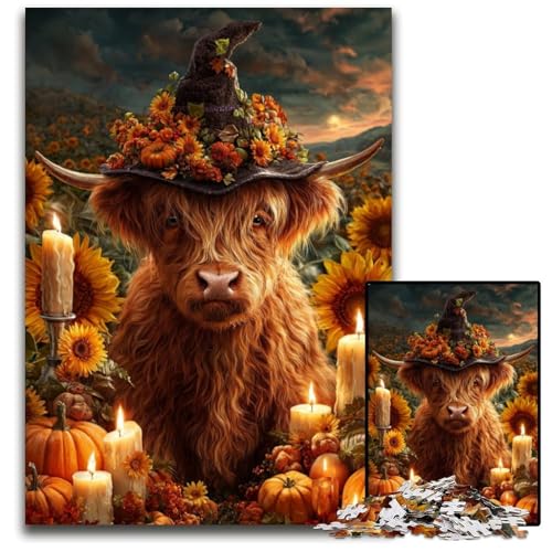 Puzzle 1000 Teile für Erwachsene oder Familien, Highland Cow-Puzzle aus Karton, pädagogisches Denkspiel, künstlerische Heim- und Bürodekoration, ab 14 Jahren, 26x38cm Puzzle 1000 Teile für Erwachsene oder Familien, Highland Cow-Puzzle aus Karton, pädagogisches Denkspiel, künstlerische Heim- und Bürodekoration, ab 14 Jahren, 26x38cm von JIANGENNF