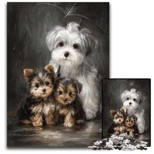 Puzzle 1000 Teile für Erwachsene oder Familien, Hundefamilie, Kartonpuzzle, Lernspiele, DIY-Spielzeug, Geburtstagsgeschenk, Geschenke für 14-Jährige, 26x38cm Puzzle 1000 Teile für Erwachsene oder Familien, Hundefamilie, Kartonpuzzle, Lernspiele, DIY-Spielzeug, Geburtstagsgeschenk, Geschenke für 14-Jährige, 26x38cm von JIANGENNF