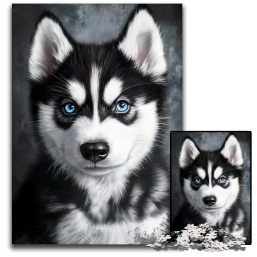 Puzzle 1000 Teile für Erwachsene oder Familien, Husky-Baby, Kartonpuzzle, Lernspiele, DIY-Spielzeug, Geburtstagsgeschenk, Geschenke für 14-Jährige, 26x38cm Puzzle 1000 Teile für Erwachsene oder Familien, Husky-Baby, Kartonpuzzle, Lernspiele, DIY-Spielzeug, Geburtstagsgeschenk, Geschenke für 14-Jährige, 26x38cm von JIANGENNF