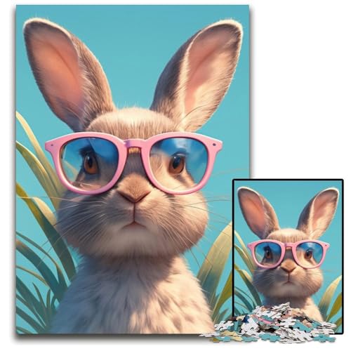 Puzzle 1000 Teile für Erwachsene oder Familien, Kaninchen-Kartonpuzzle, Lernspiele, DIY-Spielzeug, Geburtstagsgeschenk, Geschenke für 14-Jährige, 26x38cm Puzzle 1000 Teile für Erwachsene oder Familien, Kaninchen-Kartonpuzzle, Lernspiele, DIY-Spielzeug, Geburtstagsgeschenk, Geschenke für 14-Jährige, 26x38cm von JIANGENNF