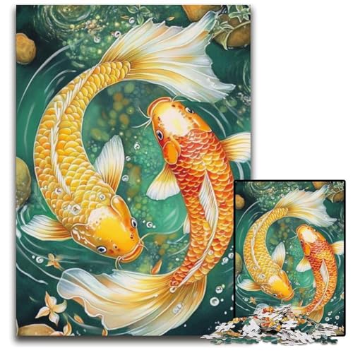 Puzzle 1000 Teile für Erwachsene oder Familien, Koi-Puzzle aus Karton, Lernspiele, DIY-Spielzeug, Geburtstagsgeschenk, Geschenke für 14-Jährige, 26x38cm Puzzle 1000 Teile für Erwachsene oder Familien, Koi-Puzzle aus Karton, Lernspiele, DIY-Spielzeug, Geburtstagsgeschenk, Geschenke für 14-Jährige, 26x38cm von JIANGENNF