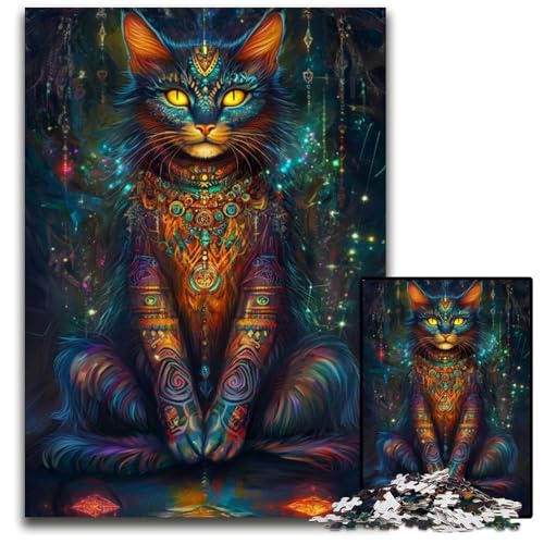 Puzzle 1000 Teile für Erwachsene oder Familien, Kunst-Katzen-Puzzle, anspruchsvolles Spielspielzeug, einzigartige Geburtstags- und Geschenkideen für Kinder ab 14 Jahren, 50x75cm Puzzle 1000 Teile für Erwachsene oder Familien, Kunst-Katzen-Puzzle, anspruchsvolles Spielspielzeug, einzigartige Geburtstags- und Geschenkideen für Kinder ab 14 Jahren, 50x75cm von JIANGENNF