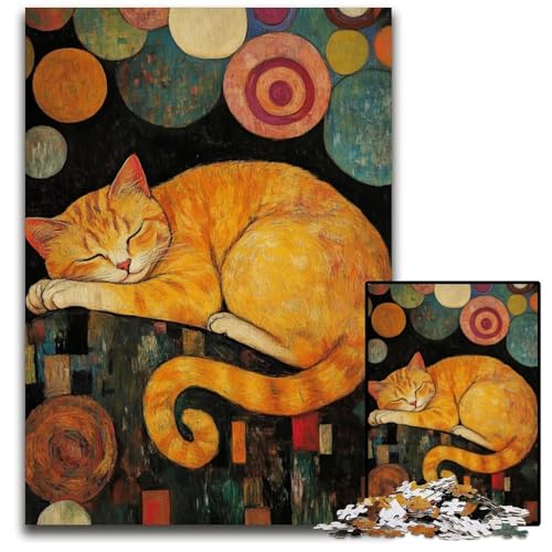 Puzzle 1000 Teile für Erwachsene oder Familien, Kunstkatze, Karton-Puzzle, dekomprimierendes intellektuelles Lernspielzeug, gutes Geschenk für Erwachsene und Teenager, 26x38cm Puzzle 1000 Teile für Erwachsene oder Familien, Kunstkatze, Karton-Puzzle, dekomprimierendes intellektuelles Lernspielzeug, gutes Geschenk für Erwachsene und Teenager, 26x38cm von JIANGENNF