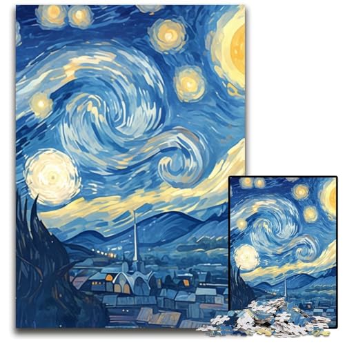 Puzzle 1000 Teile für Erwachsene oder Familien, Nachthimmel, Kartonpuzzle, Lernspiele, DIY-Spielzeug, Geburtstagsgeschenk, Geschenke für 14-Jährige, 26x38cm Puzzle 1000 Teile für Erwachsene oder Familien, Nachthimmel, Kartonpuzzle, Lernspiele, DIY-Spielzeug, Geburtstagsgeschenk, Geschenke für 14-Jährige, 26x38cm von JIANGENNF