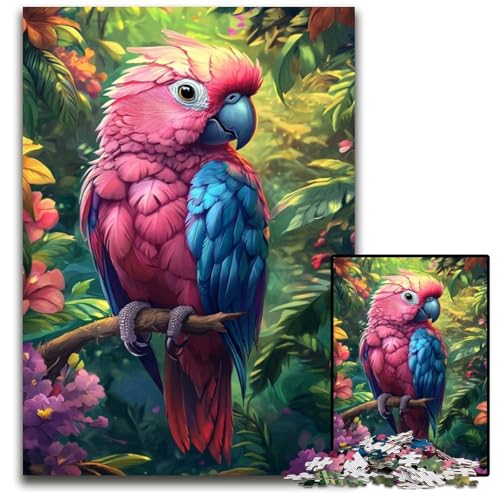 Puzzle 1000 Teile für Erwachsene oder Familien, Papageien-Puzzle als Geschenk zur Heimdekoration, anspruchsvolles Familienspielzeug, perfekt für Spieleabende, 50x75cm von JIANGENNF