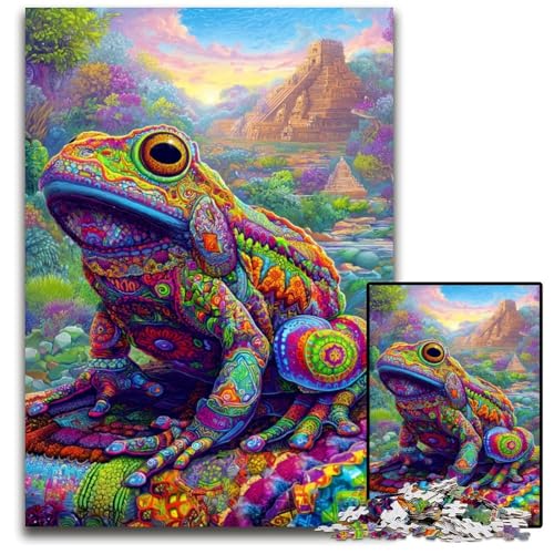 Puzzle 1000 Teile für Erwachsene oder Familien, Psychedelischer Frosch, Holzpuzzle, Lernspiele, DIY-Spielzeug, Geburtstagsgeschenk, Geschenke für 14-Jährige, 50x75cm Puzzle 1000 Teile für Erwachsene oder Familien, Psychedelischer Frosch, Holzpuzzle, Lernspiele, DIY-Spielzeug, Geburtstagsgeschenk, Geschenke für 14-Jährige, 50x75cm von JIANGENNF