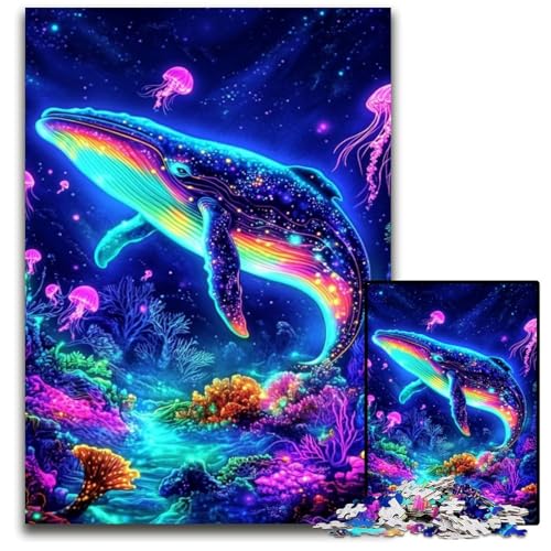 Puzzle 1000 Teile für Erwachsene oder Familien, Psychedelischer Wal, Holzpuzzle, Lernspiele, DIY-Spielzeug, Geburtstagsgeschenk, Geschenke für 14-Jährige, 50x75cm Puzzle 1000 Teile für Erwachsene oder Familien, Psychedelischer Wal, Holzpuzzle, Lernspiele, DIY-Spielzeug, Geburtstagsgeschenk, Geschenke für 14-Jährige, 50x75cm von JIANGENNF