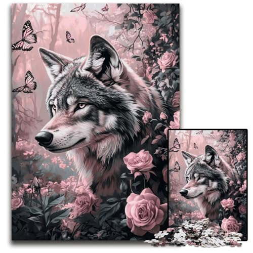 Puzzle 1000 Teile für Erwachsene oder Familien, Rosenwolf, Kartonpuzzle, Lernspiele, DIY-Spielzeug, Geburtstagsgeschenk, Geschenke für 14-Jährige, 26x38cm Puzzle 1000 Teile für Erwachsene oder Familien, Rosenwolf, Kartonpuzzle, Lernspiele, DIY-Spielzeug, Geburtstagsgeschenk, Geschenke für 14-Jährige, 26x38cm von JIANGENNF