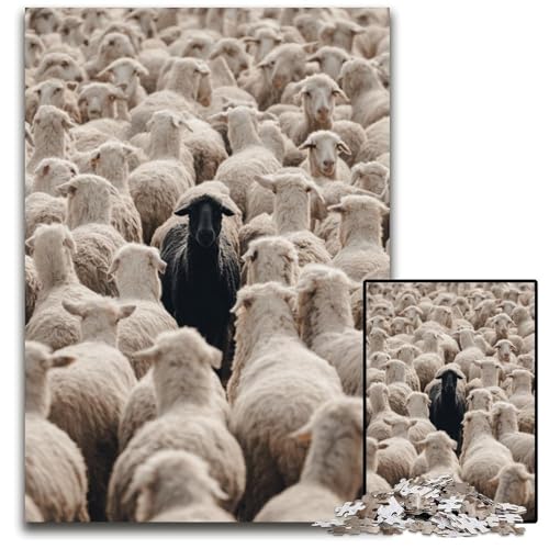 Puzzle 1000 Teile für Erwachsene oder Familien, Schaf-Kartonpuzzle, Lernspiele, DIY-Spielzeug, Geburtstagsgeschenk, Geschenke für 14-Jährige, 26x38cm Puzzle 1000 Teile für Erwachsene oder Familien, Schaf-Kartonpuzzle, Lernspiele, DIY-Spielzeug, Geburtstagsgeschenk, Geschenke für 14-Jährige, 26x38cm von JIANGENNF