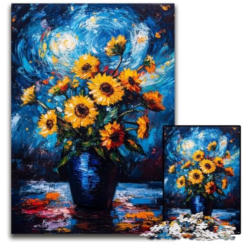 Puzzle 1000 Teile für Erwachsene oder Familien, Sonnenblumenkunst, Holzpuzzle, Lernspiele, DIY-Spielzeug, Geburtstagsgeschenk, Geschenke für 14-Jährige, 50x75cm Puzzle 1000 Teile für Erwachsene oder Familien, Sonnenblumenkunst, Holzpuzzle, Lernspiele, DIY-Spielzeug, Geburtstagsgeschenk, Geschenke für 14-Jährige, 50x75cm von JIANGENNF