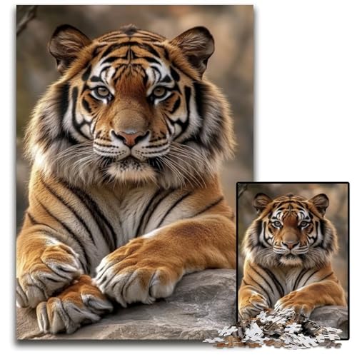Puzzle 1000 Teile für Erwachsene oder Familien, Tiger-Holzpuzzle, Lernspiele, DIY-Spielzeug, Geburtstagsgeschenk, Geschenke für 14-Jährige, 50x75cm Puzzle 1000 Teile für Erwachsene oder Familien, Tiger-Holzpuzzle, Lernspiele, DIY-Spielzeug, Geburtstagsgeschenk, Geschenke für 14-Jährige, 50x75cm von JIANGENNF