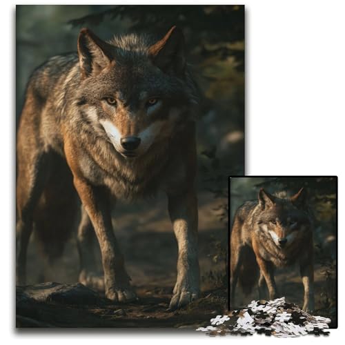 Puzzle 1000 Teile für Erwachsene oder Familien, Wildwolf, Holzpuzzle, Lernspiele, DIY-Spielzeug, Geburtstagsgeschenk, Geschenke für 14-Jährige, 50x75cm Puzzle 1000 Teile für Erwachsene oder Familien, Wildwolf, Holzpuzzle, Lernspiele, DIY-Spielzeug, Geburtstagsgeschenk, Geschenke für 14-Jährige, 50x75cm von JIANGENNF