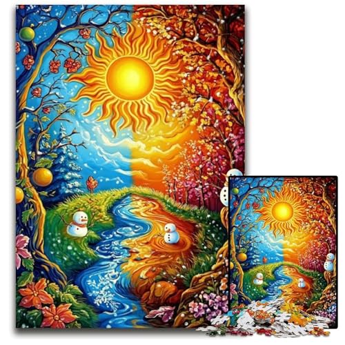 Puzzle 1000 Teile für Erwachsene oder Familien, Yin-Yang-Wald, Holzpuzzle, dekomprimierendes intellektuelles Lernspielzeug, gutes Geschenk für Erwachsene und Teenager, 50x75cm Puzzle 1000 Teile für Erwachsene oder Familien, Yin-Yang-Wald, Holzpuzzle, dekomprimierendes intellektuelles Lernspielzeug, gutes Geschenk für Erwachsene und Teenager, 50x75cm von JIANGENNF