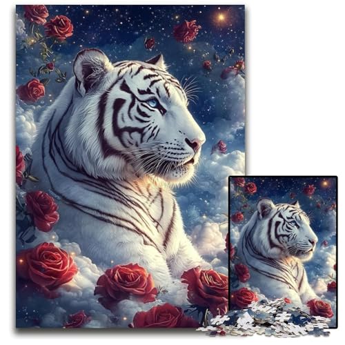 Puzzle 1000 Teile für Erwachsene oder Familien, weißer Tiger, Kartonpuzzle, Lernspiele, DIY-Spielzeug, Geburtstagsgeschenk, Geschenke für 14-Jährige, 26x38cm Puzzle 1000 Teile für Erwachsene oder Familien, weißer Tiger, Kartonpuzzle, Lernspiele, DIY-Spielzeug, Geburtstagsgeschenk, Geschenke für 14-Jährige, 26x38cm von JIANGENNF