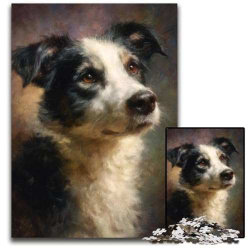 Puzzle 1000 Teile für Erwachsene oder Familien Border Collie Papppuzzles Lernspiele DIY-Spielzeug, Geburtstagsgeschenk, Geschenke für 14-Jährige 26X38CM Puzzle 1000 Teile für Erwachsene oder Familien Border Collie Papppuzzles Lernspiele DIY-Spielzeug, Geburtstagsgeschenk, Geschenke für 14-Jährige 26X38CM von JIANGENNF