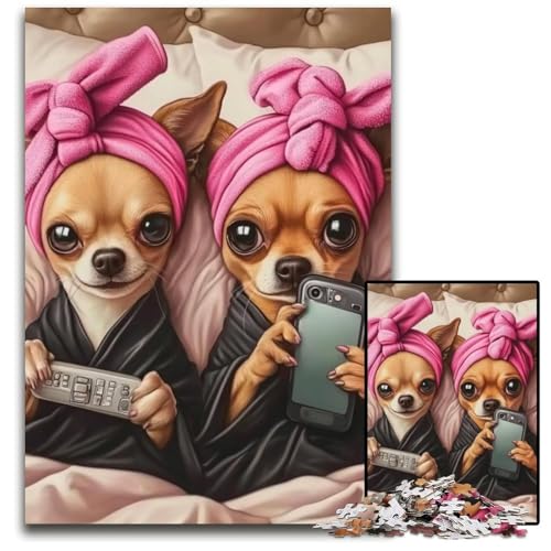 Puzzle 1000 Teile für Erwachsene oder Familien Chihuahua-Puzzles aus Pappe, Lernspiele, DIY-Spielzeug, Geburtstagsgeschenk, Geschenke für 14-Jährige, 26x38cm Puzzle 1000 Teile für Erwachsene oder Familien Chihuahua-Puzzles aus Pappe, Lernspiele, DIY-Spielzeug, Geburtstagsgeschenk, Geschenke für 14-Jährige, 26x38cm von JIANGENNF