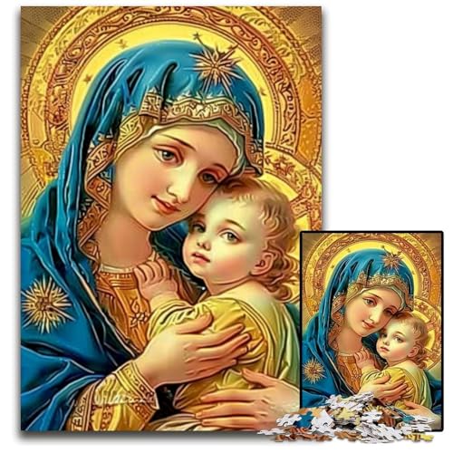 Puzzle 1000 Teile für Erwachsene oder Familien Jungfrau Maria Holzpuzzle Lernspiele DIY-Spielzeug, Geburtstagsgeschenk, Geschenke für 14-Jährige 50X75CM Puzzle 1000 Teile für Erwachsene oder Familien Jungfrau Maria Holzpuzzle Lernspiele DIY-Spielzeug, Geburtstagsgeschenk, Geschenke für 14-Jährige 50X75CM von JIANGENNF