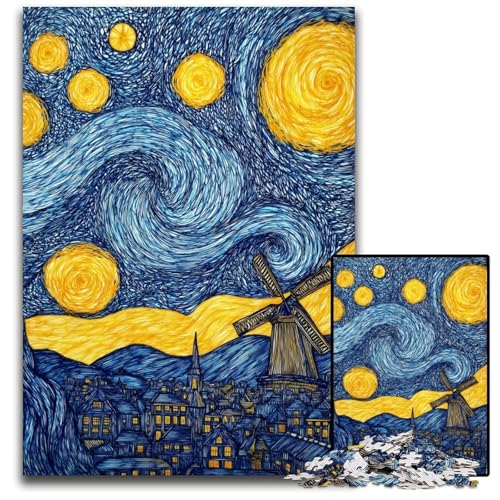 Puzzle 1000 Teile für Erwachsene oder Familien Nachthimmelstadt Holzpuzzle Lernspiele DIY-Spielzeug, Geburtstagsgeschenk, Geschenke für 14-Jährige 50X75CM Puzzle 1000 Teile für Erwachsene oder Familien Nachthimmelstadt Holzpuzzle Lernspiele DIY-Spielzeug, Geburtstagsgeschenk, Geschenke für 14-Jährige 50X75CM von JIANGENNF