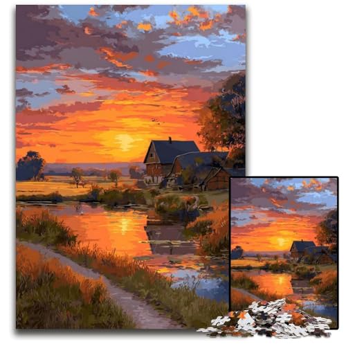 Puzzle 1000 Teile für Erwachsene oder Familien Sonnenuntergang Kartonpuzzles Lernspiele DIY-Spielzeug, Geburtstagsgeschenk, Geschenke für 14-Jährige 26X38CM Puzzle 1000 Teile für Erwachsene oder Familien Sonnenuntergang Kartonpuzzles Lernspiele DIY-Spielzeug, Geburtstagsgeschenk, Geschenke für 14-Jährige 26X38CM von JIANGENNF