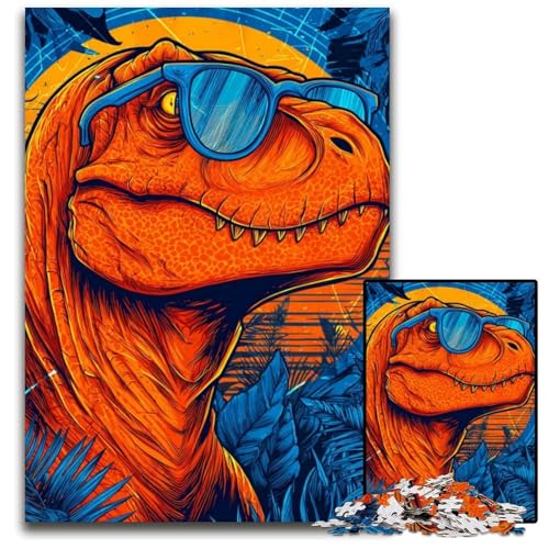 Puzzle 1000 Teile für Erwachsene oder Familien Tyrannosaurus Papppuzzles Lustige Spiele, Ganze Familie Für Ab 14 Jahren 26X38CM von JIANGENNF