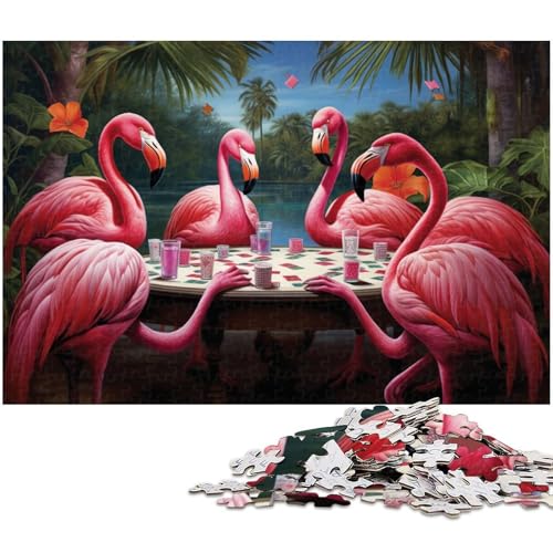 Puzzle für 1000 Teile, Flamingos Spielen Poker, Puzzles für Erwachsene, Familienspaß, Gehirntraining, Teenager, 50 x 75 cm / 19,68 x 29,52 Zoll Puzzle für 1000 Teile, Flamingos Spielen Poker, Puzzles für Erwachsene, Familienspaß, Gehirntraining, Teenager, 50 x 75 cm / 19,68 x 29,52 Zoll von JIANGENNF