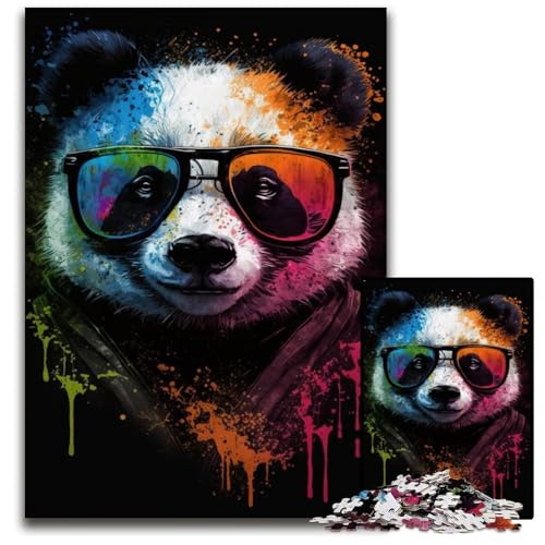 Puzzle für 1000 Teile, Panda mit Sonnenbrille, Puzzle für Erwachsene, anspruchsvolles Denkspiel – entspannendes Spielzeug für Teenager, 50x75cm/19,68x29,52 Zoll Puzzle für 1000 Teile, Panda mit Sonnenbrille, Puzzle für Erwachsene, anspruchsvolles Denkspiel – entspannendes Spielzeug für Teenager, 50x75cm/19,68x29,52 Zoll von JIANGENNF
