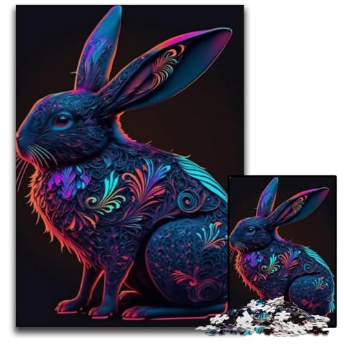 Puzzle für 1000 Teile, Tiere, Kaninchen, Puzzles für Erwachsene, anspruchsvolles Denkspiel – entspannendes Spielzeug für Teenager, 50x75cm/19,68x29,52 Zoll Puzzle für 1000 Teile, Tiere, Kaninchen, Puzzles für Erwachsene, anspruchsvolles Denkspiel – entspannendes Spielzeug für Teenager, 50x75cm/19,68x29,52 Zoll von JIANGENNF