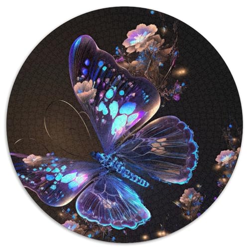 Puzzle für Erwachsene, 1000 Bunte Schmetterlings-Puzzles, Schwierigkeitsgrad: Anfänger, ideal als Geburtstags (Größe: 67,5 x 67,5 cm) von JIANGENNF